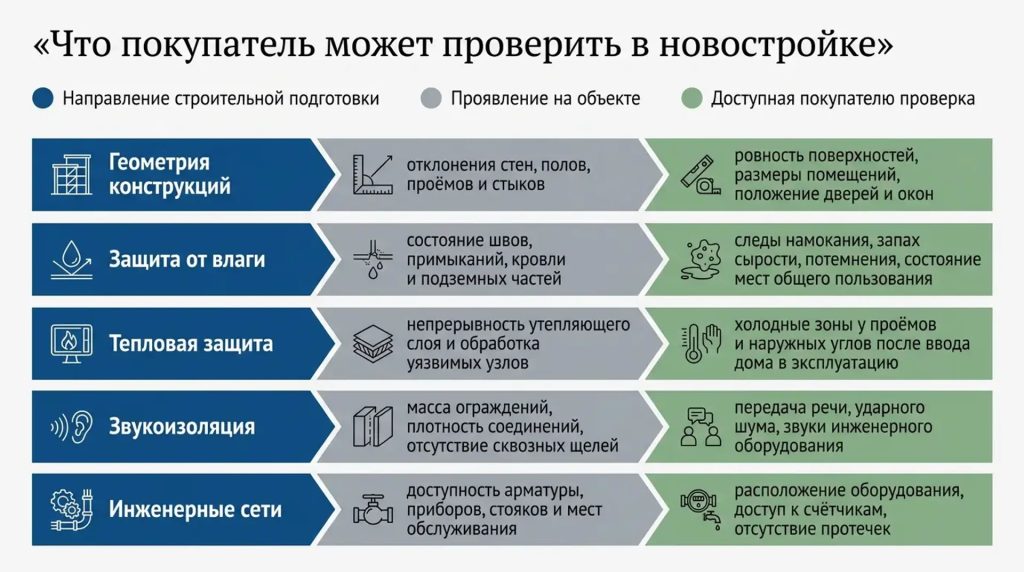 Что покупатель может проверить в новостройке